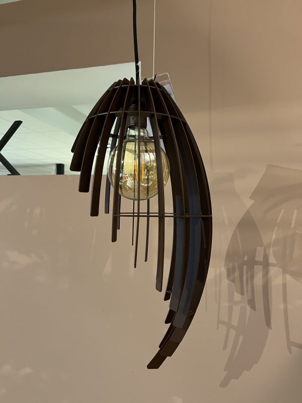 Bert Plantagie Finn Hanglamp Small in RAL 8016 Mahoniebruin, exclusief LED Gold lichtbron